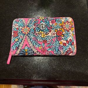 Vera Bradley Pink and Blue Floral Wallet